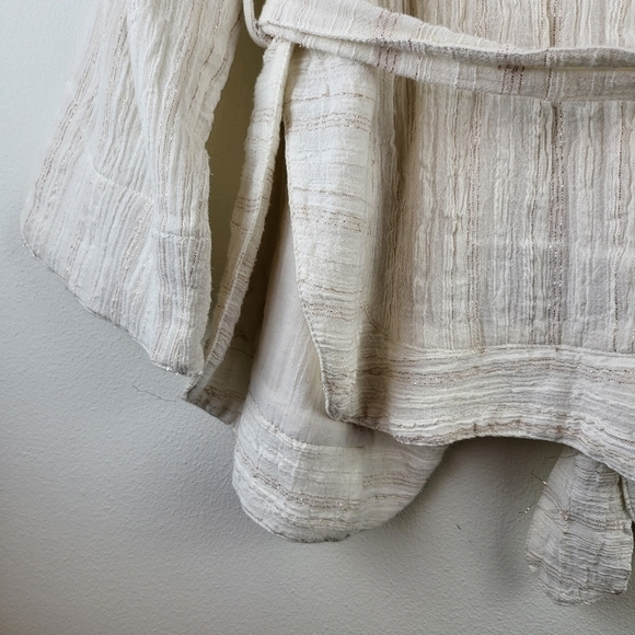 HEI HEI Anthropologie gauzy metallic thread lined Kimono Jacket XS Oversized - Picture 7 of 9